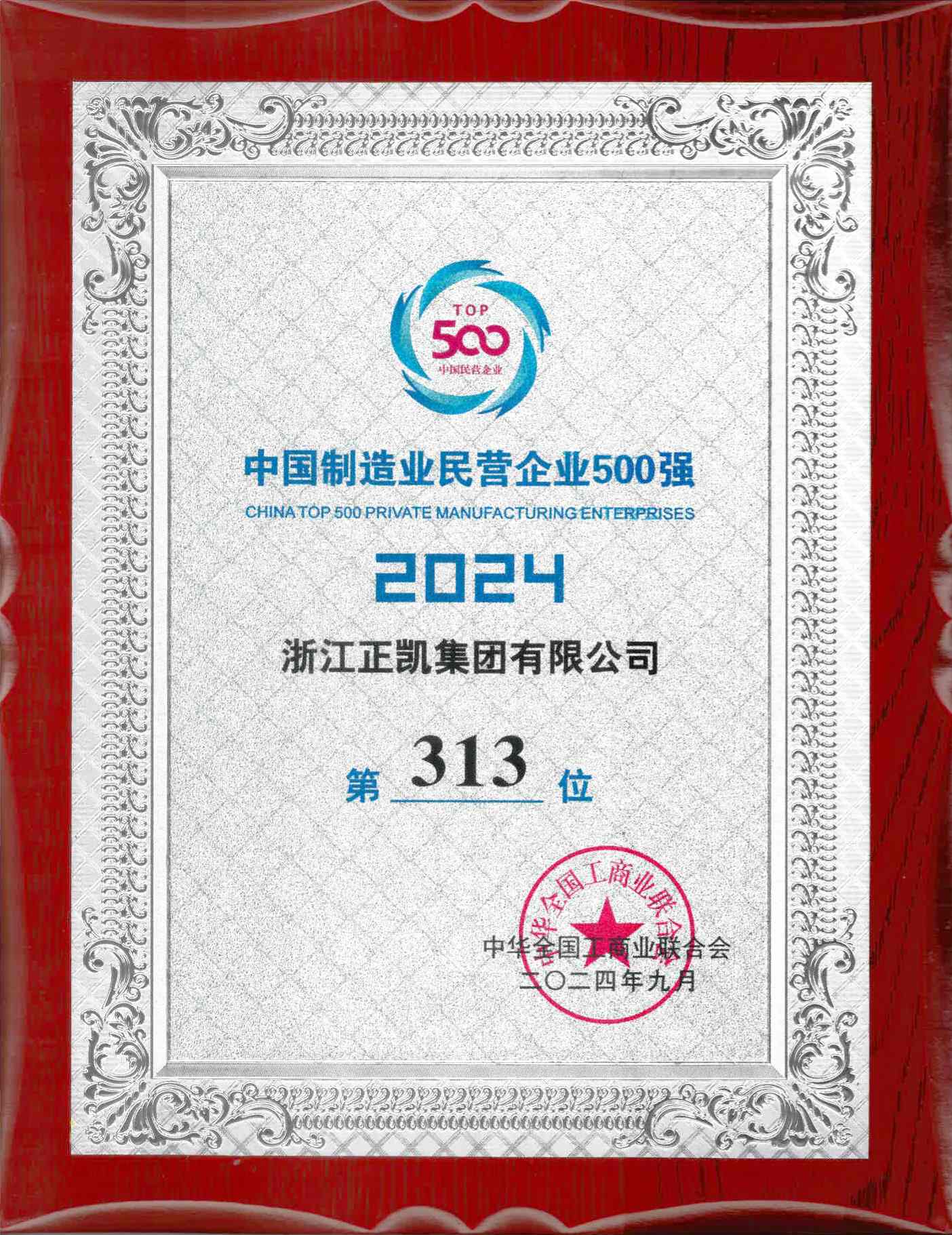 2024年中國制造業民營企業500強